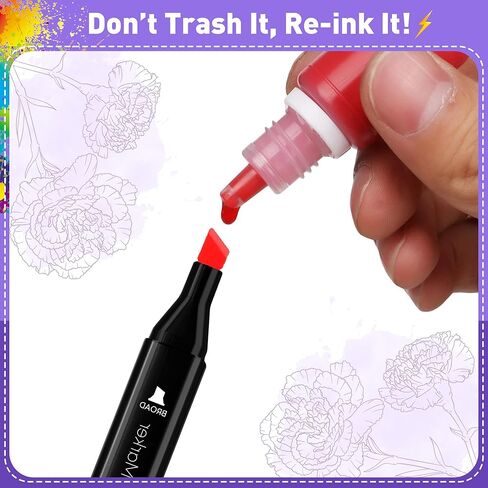 Art Marker Brush Pens Set - 80 Colors Fine & Brush Dual Tip Water-Based Markers for Adult Coloring Books No Bleeding Drawing Pens for Calligraphy, Journaling, Sketching, Lettering, Kids Artists Gifts in Kuwait