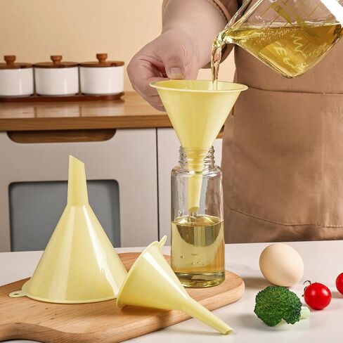Plastic Kitchen Funnel Set of 3, Round Kitchen Funnels for Filling Bottles, Durable and Multifunctional Funnels for Filling Canning, Cooking, Lab or Car Oil in Saudi Arabia