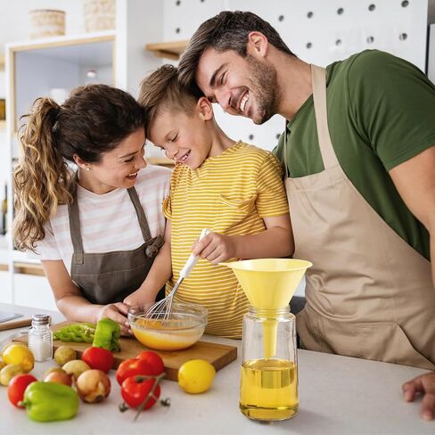 Plastic Kitchen Funnel Set of 3, Round Kitchen Funnels for Filling Bottles, Durable and Multifunctional Funnels for Filling Canning, Cooking, Lab or Car Oil in Saudi Arabia