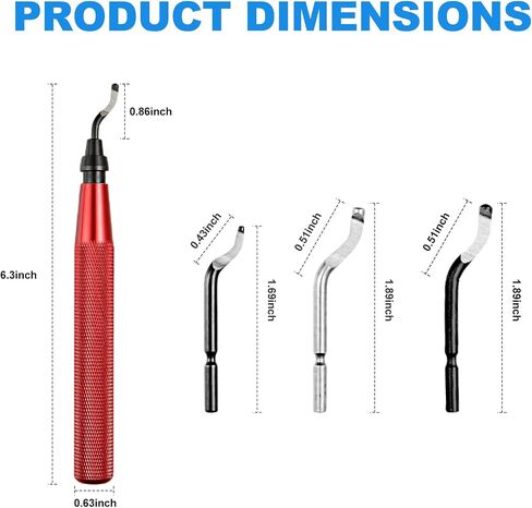 10 Piece High Speed Steel Blade Deburring Tool Set, For Metal Aluminum, Copper, Resin, PVC Pipe, 3D Printing, Wood Edge Treatment, High Quality Metal Handles, Deburring Manual Chamfering, Reamer Tools in Saudi Arabia