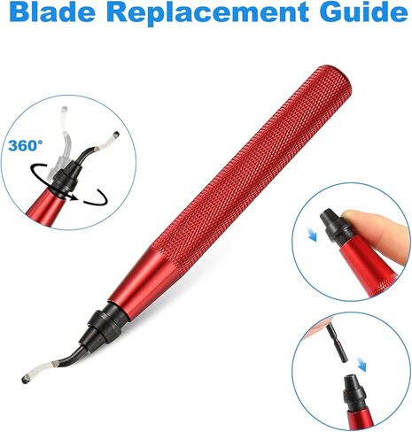 10 Piece High Speed Steel Blade Deburring Tool Set, For Metal Aluminum, Copper, Resin, PVC Pipe, 3D Printing, Wood Edge Treatment, High Quality Metal Handles, Deburring Manual Chamfering, Reamer Tools in Saudi Arabia