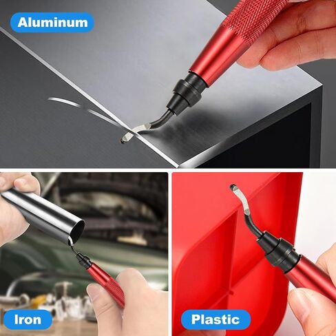 10 Piece High Speed Steel Blade Deburring Tool Set, For Metal Aluminum, Copper, Resin, PVC Pipe, 3D Printing, Wood Edge Treatment, High Quality Metal Handles, Deburring Manual Chamfering, Reamer Tools in Saudi Arabia