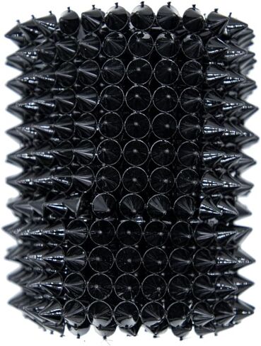 1 Yard Sew Stitch on Spikes - Plastic Decorative Studs with Flat Back, Punk Mesh Rivets & Beads for DIY Clothing, Shoes, Jackets, Costumes - Lightweight Craft Supplies for Arts & Crafts in Saudi Arabia
