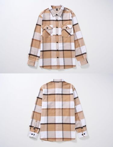 TACVASEN Men's Flannel Shirts Long Sleeve Button Down Soft Brushed Cotton Flannel Casual Plaid Spring Fall Shirt in Saudi Arabia
