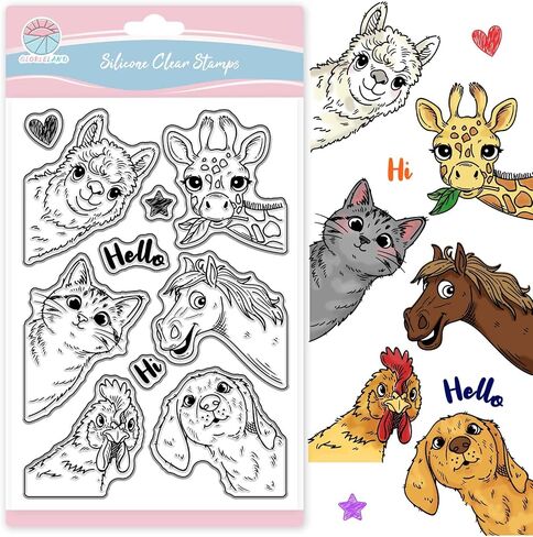 Globleland Funny Goose Clear Stamps for Scrapbooking Fishing Teightting Goose Silicone Stamps Cute Cleat in Saudi Arabia