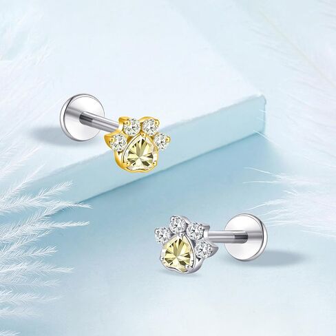 limerencia 18G Titanium Body Piercing Jewelry, Internally Threaded Flat Back Earring Tragus Helix Cartilage Conch Medusa Stud Earring for Women Men 1PC in Saudi Arabia