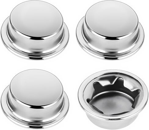 1/2 Inch Push Nut Axle Cap, 4 Pack Push on Pushnut Cap Spring Steel Permanent Washer Caps with Mechanical Zinc Plating for Hand Trucks, Rolling Bins and Lawn Cart Alternative for Cotter Pins in Saudi Arabia