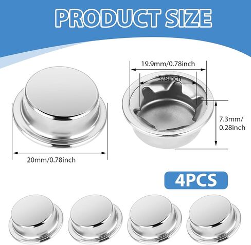 1/2 Inch Push Nut Axle Cap, 4 Pack Push on Pushnut Cap Spring Steel Permanent Washer Caps with Mechanical Zinc Plating for Hand Trucks, Rolling Bins and Lawn Cart Alternative for Cotter Pins in Saudi Arabia