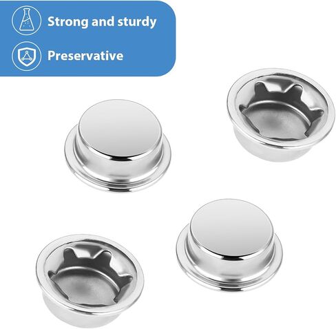 1/2 Inch Push Nut Axle Cap, 4 Pack Push on Pushnut Cap Spring Steel Permanent Washer Caps with Mechanical Zinc Plating for Hand Trucks, Rolling Bins and Lawn Cart Alternative for Cotter Pins in Saudi Arabia