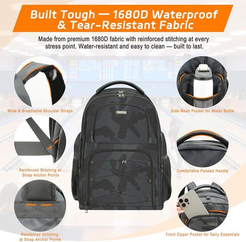 Bowling bag, Single-ball bowling backpack with separate compartments for shoes and accessories in Saudi Arabia