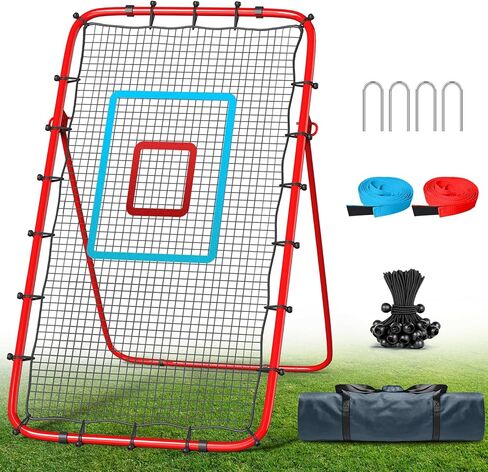 صافي إعادة صياغة الكرة الطائرة Net 7x4 FT ، Net 5-زاوية قابلة للتعديل لشبكة الحفر ، الإعداد ، الصعود ، ترتد معدات التدريب مع 2 خطوط مستهدفة وحقيبة سفر محمولة للتخزين in Kuwait