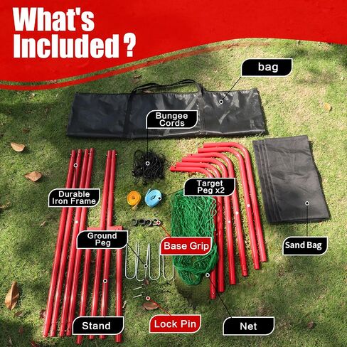 Volleyball Rebounder Net 7x4 Ft, 5-Angle Adjustable Rebounder Net for Practicing Digging, Setting, Spiking, Bounce Back Training Equipment with 2 Target Stripes & Portable Travel Bag for Storage in Saudi Arabia