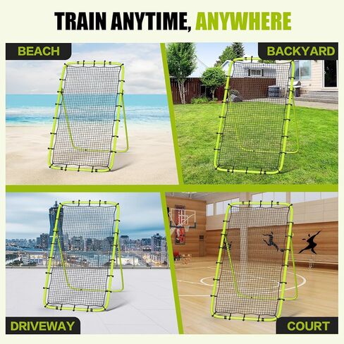 Volleyball Rebounder Net 7x4 Ft, 5-Angle Adjustable Rebounder Net for Practicing Digging, Setting, Spiking, Bounce Back Training Equipment with 2 Target Stripes & Portable Travel Bag for Storage in Saudi Arabia