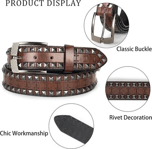 Vintage Western Belts for Women Cowgirls Belt with Floral Carved for Jeans Pants Dresses in Saudi Arabia