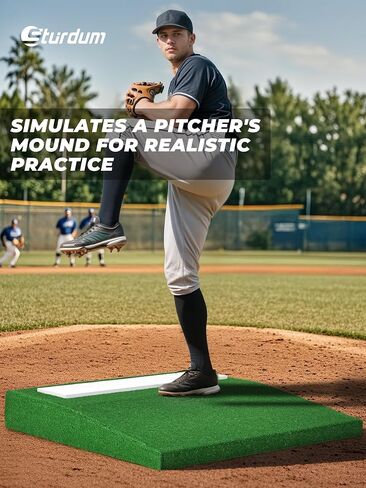 Pitching Mound, Portable Pitchers Mound with Non-Slip Rubber Plate, 6" Foldable Wooden Pitching Mounds for Baseball Softball Pitching Taining in Saudi Arabia