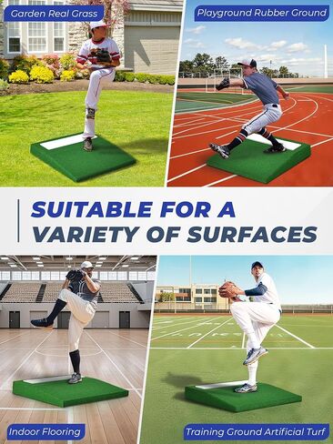 Pitching Mound, Portable Pitchers Mound with Non-Slip Rubber Plate, 6" Foldable Wooden Pitching Mounds for Baseball Softball Pitching Taining in Saudi Arabia