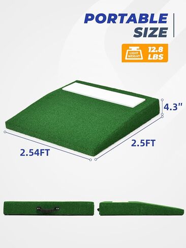 Pitching Mound, Portable Pitchers Mound with Non-Slip Rubber Plate, 6" Foldable Wooden Pitching Mounds for Baseball Softball Pitching Taining in Saudi Arabia