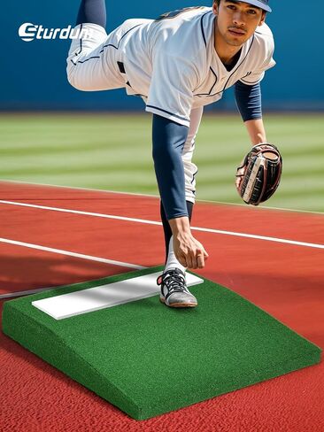 Pitching Mound, Portable Pitchers Mound with Non-Slip Rubber Plate, 6" Foldable Wooden Pitching Mounds for Baseball Softball Pitching Taining in Saudi Arabia