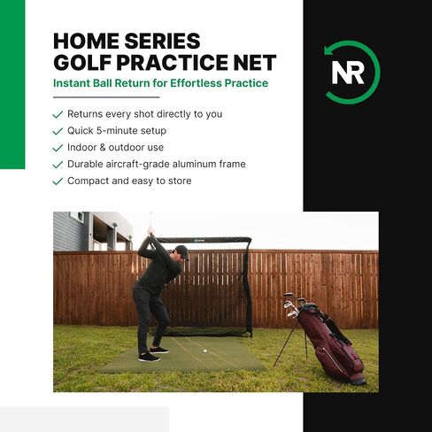 سلسلة Net Return Pro - Pro Golf & Multi -Sport Practice Net | 8'W x 7'6 "H | موثوق بها من قبل 2x بطل الولايات المتحدة المفتوح برايسون ديهامبو | #1 شبكة في الجولف | المحمول | داخلي أو في الهواء الطلق | عودة الكرة الفورية in Kuwait
