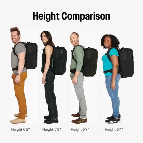 40L Travel Backpack Lite, Black - Large Carry-On Travel Backpack for Men and Women - Durable, Comfortable, Easy to Pack, Airline-Approved Bag with Laptop Compartment in Saudi Arabia