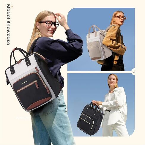 LOVEVOOK Laptop Backpack for Women Work Bag with Large Capacity Cup Side Pocket, 15.6 Inch Waterproof Computer Backpacks Purse, College Bookbag for School, Business, Teacher, Travel in Saudi Arabia