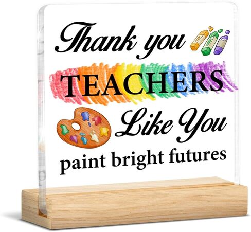 Art Teacher Gifts for Men Women, Gifts for Artists, the Earth Without Art Is Just Eh Clear Acrylic Desk Decorative Sign Decor in Kuwait