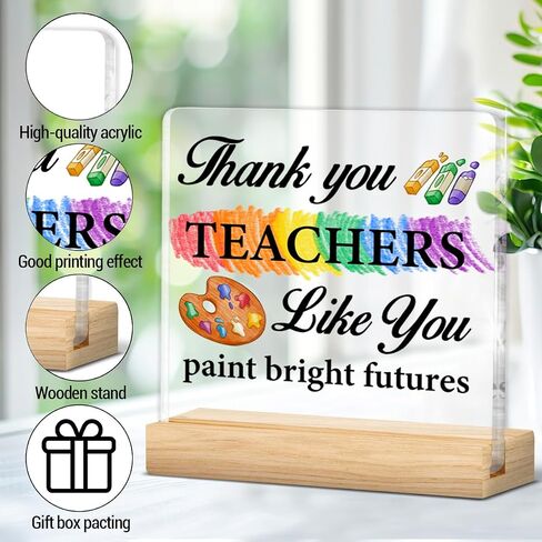 Art Teacher Gifts for Men Women, Gifts for Artists, the Earth Without Art Is Just Eh Clear Acrylic Desk Decorative Sign Decor in Kuwait