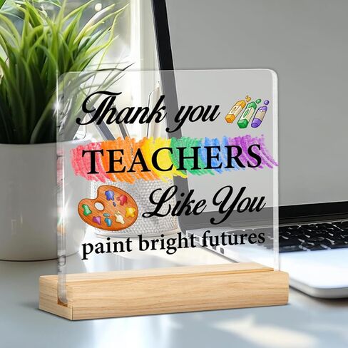 Art Teacher Gifts for Men Women, Gifts for Artists, the Earth Without Art Is Just Eh Clear Acrylic Desk Decorative Sign Decor in Kuwait