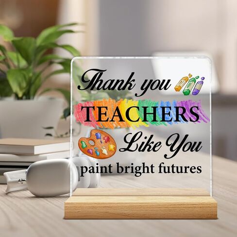 Art Teacher Gifts for Men Women, Gifts for Artists, the Earth Without Art Is Just Eh Clear Acrylic Desk Decorative Sign Decor in Kuwait