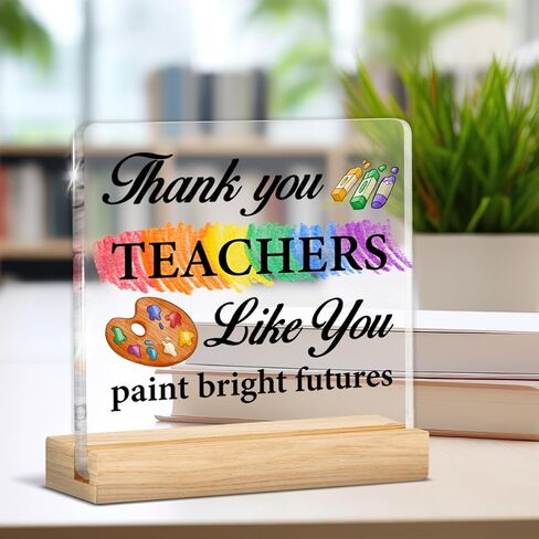 Art Teacher Gifts for Men Women, Gifts for Artists, the Earth Without Art Is Just Eh Clear Acrylic Desk Decorative Sign Decor in Kuwait