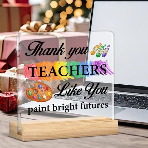 Art Teacher Gifts for Men Women, Gifts for Artists, the Earth Without Art Is Just Eh Clear Acrylic Desk Decorative Sign Decor in Kuwait