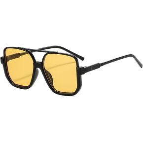 4 Pieces Retro Oversized Aviator Sunglasses for Women Men Square Semi Rimless 70s Vintage Aviator Sun Glasses in Saudi Arabia