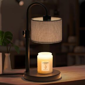Boho Candle Warmer Lamp, Adjustable Height Candle Wax Warmer with Timer, Candle Lamp for Jar Candles, Home Decor House Warming Gifts Natural Hemp Rope in Saudi Arabia