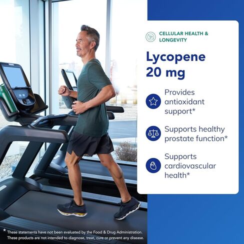 مغلفات نقية lycopene 20 ملغ | المكملات الغذائية للدعم الخلوي والبقعي | 120 كبسولات Softgel in Kuwait
