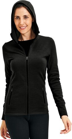 METARINO Merino Wool Jacket Women's Zip Up Hoodie Long Sleeve Casual Coat for Hiking,Hunting,Cycling,Sports in Kuwait
