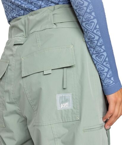 Roxy Women's Chloe Kim Snowboard Pant-15 ألف مقاومة للماء ، مسجلة بالكامل ، معزولة ، خالية من PFAS ، وسادة زنبق ، صغيرة in Kuwait