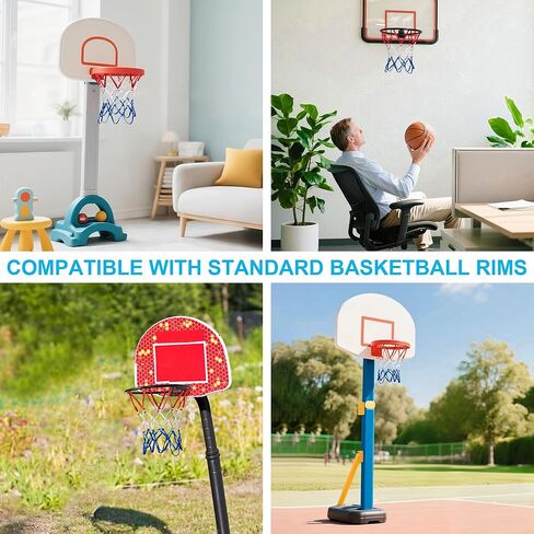 2 Pack Mini Basketball Net Presponse ، 8 حلقات داخلية في الهواء الطلق ، مناسبة للأبواب والجدران in Kuwait