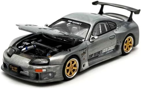 1:64 Diecast Model Car Compatible with Toyota Supra GT300 Top Secret Gold Metallic Limited Edition by Pop Race PR640229 in Saudi Arabia