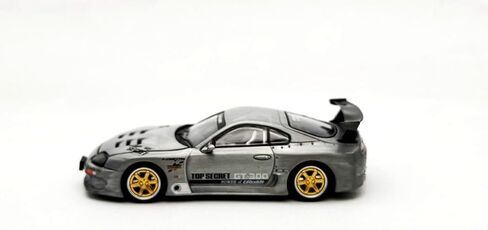 1:64 Diecast Model Car Compatible with Toyota Supra GT300 Top Secret Gold Metallic Limited Edition by Pop Race PR640229 in Saudi Arabia
