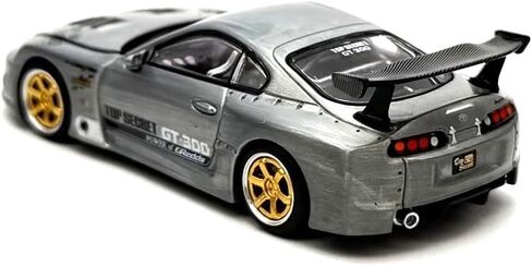 1:64 Diecast Model Car Compatible with Toyota Supra GT300 Top Secret Gold Metallic Limited Edition by Pop Race PR640229 in Saudi Arabia