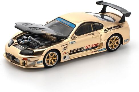 1:64 Diecast Model Car متوافق مع Toyota supra GT300 Top Secret Gold Metallic Limited Edition by pop race pr640229 in Kuwait