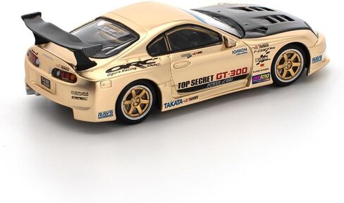 1:64 Diecast Model Car متوافق مع Toyota supra GT300 Top Secret Gold Metallic Limited Edition by pop race pr640229 in Kuwait