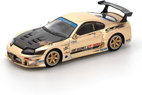 1:64 Diecast Model Car متوافق مع Toyota supra GT300 Top Secret Gold Metallic Limited Edition by pop race pr640229 in Kuwait