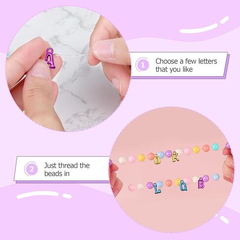 400pcs Large Alphabet Letter Beads,A-Z Big Bubble Letter Charms for Jewelry Making, Bracelets, Necklaces, Keychains, DIY Crafts, Plastic Beads for Personalized Accessories in Kuwait