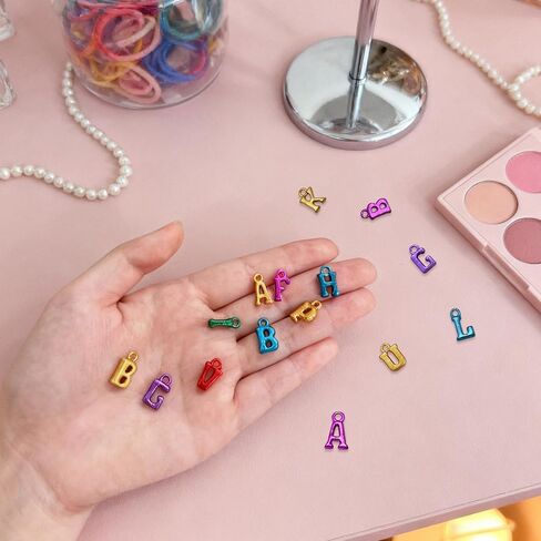 400pcs Large Alphabet Letter Beads,A-Z Big Bubble Letter Charms for Jewelry Making, Bracelets, Necklaces, Keychains, DIY Crafts, Plastic Beads for Personalized Accessories in Kuwait