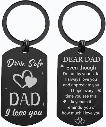 Gifts For Dad From Daughter - Drive Safe Keychain I Love You Ever Gift, Best Dads Birthday Christmas Presents in Kuwait