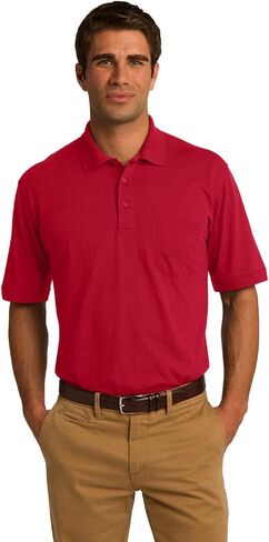 Port and Company 55 oungk Jersey Knit Pocket Polo (KP55P) in Saudi Arabia