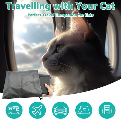 BNOSDM Travel Litter Box for Cats Portable Litter Boxes Kit Foldable Litterbox with Scoop Bowl Waterproof & Non-Stick for Car, Hotels, Outings, Temporary Stays in Saudi Arabia