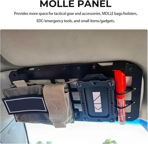 لوحة MOLLE الصلبة للسيارة، منظم مسند رأس مقعد السيارة EDC، حامل أدوات الحقيبة، لوحات تركيب وحدات تخزين معدات الشاحنات التكتيكية، ملحقات السيارة الداخلية in Saudi Arabia