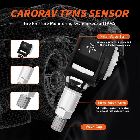 مجموعة من 4 مستشعر TPMS مستشعر مراقبة ضغط الإطارات 433 ميجاهرتز متوافق مع Volkswagen CC Tiguan Magotan Passat يستبدل # 3AA907275 in Kuwait